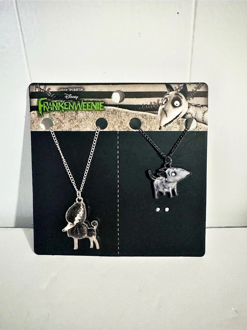 Disney Frankenweenie Necklace Set Black & Silver